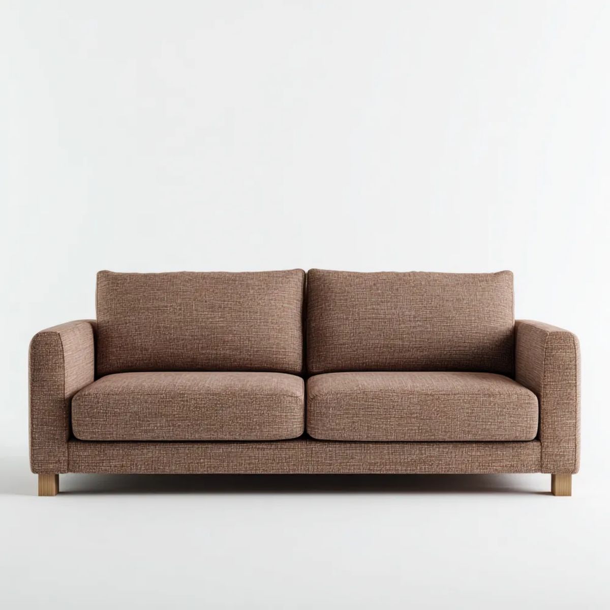 Dwuosobowa sofa brązowa z tkaniny 180 × 85 × 82 cm
