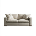 Beżowa sofa dwuosobowa z tapicerką PU 170 x 90 x 85 cm