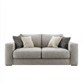 Dwuosobowa sofa z tkaniny poliestrowej, szara, 180 x 90 x 85 cm