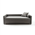 Dwuosobowa sofa z tapicerką poliestrową, szara, 198 x 90 x 75 cm