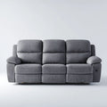 Szara 3-osobowa sofa rozkładana z tapicerką poliestrową, 210 × 95 × 100 cm