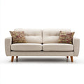 Dwuosobowa sofa z tkaniny beżowa, 170 × 85 × 88 cm